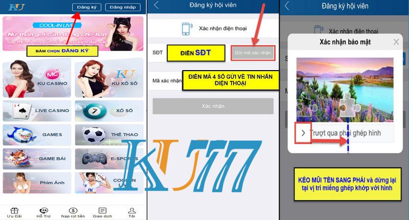 ku777 đăng ký tài khoản kubet trên điện thoại